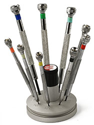 Jeweler Screwdriver Set Of 9 With Stand 