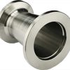 EM-Tec conical vacuum reducer from DN40KF to DN16KF, 304 stainless, 40mm long