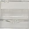 Micro-Tec C22 clear styrene plastic hinged storage boxes, 51x51x12.5mm